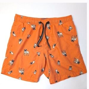 Surf Society Swimming Trunks with Pugs